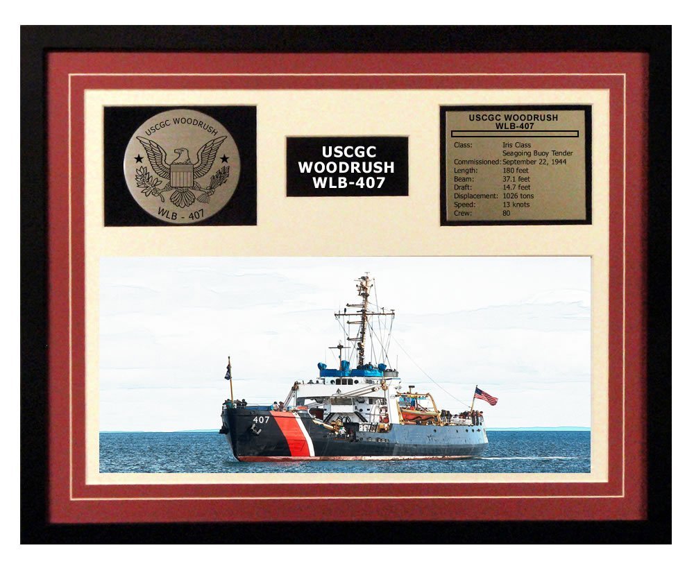 U.S. COAST GUARD 木製モデル船 約60cm Amazon.com: Navy Emporium USCGC Woodrush WLB-407 Framed Coast