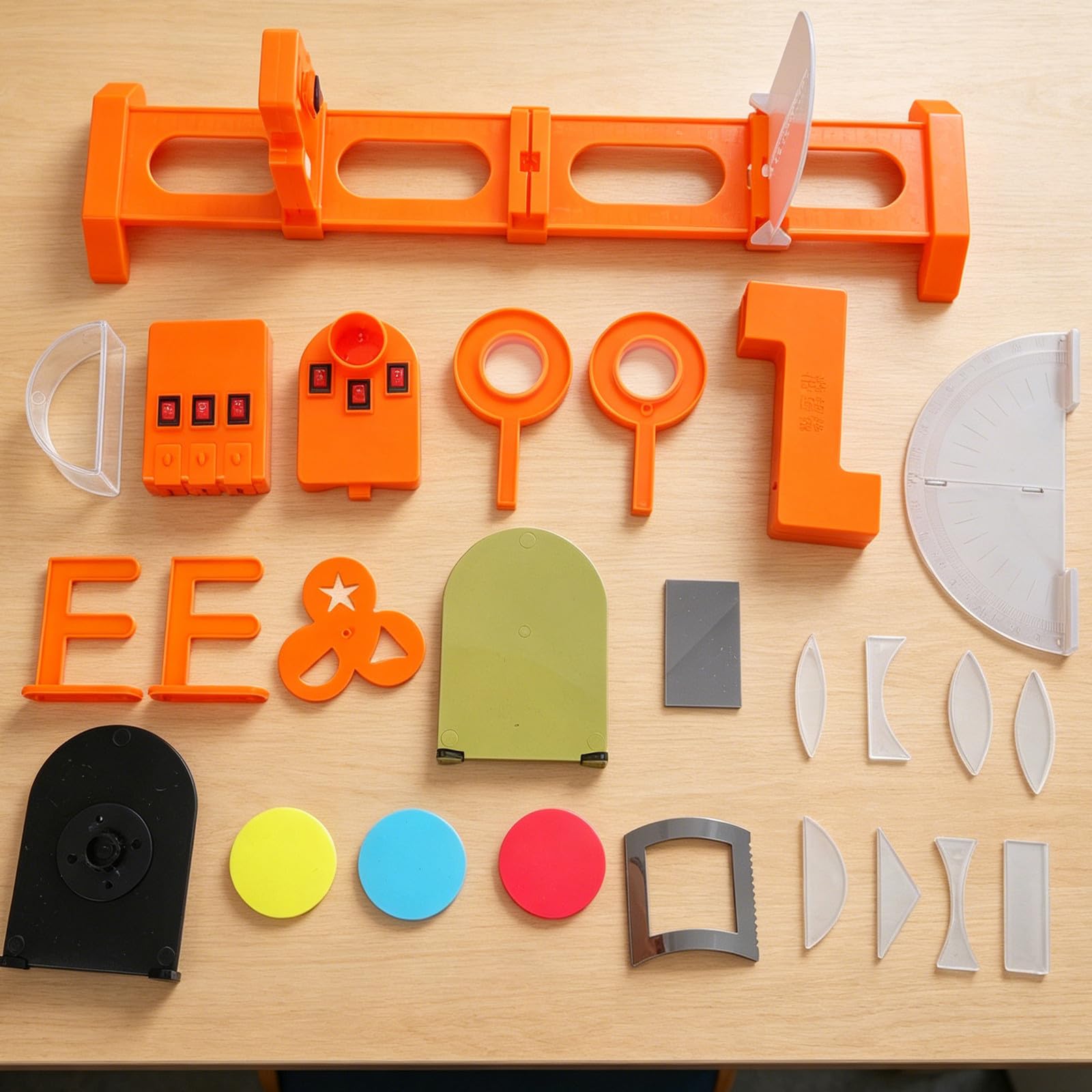 NUOBESTY Kit per Esperimenti di Ottica Fisica in Abs Sicuro Manuale Istruzioni, per Apprendimento Pratico a Scuola a Casa per Studenti