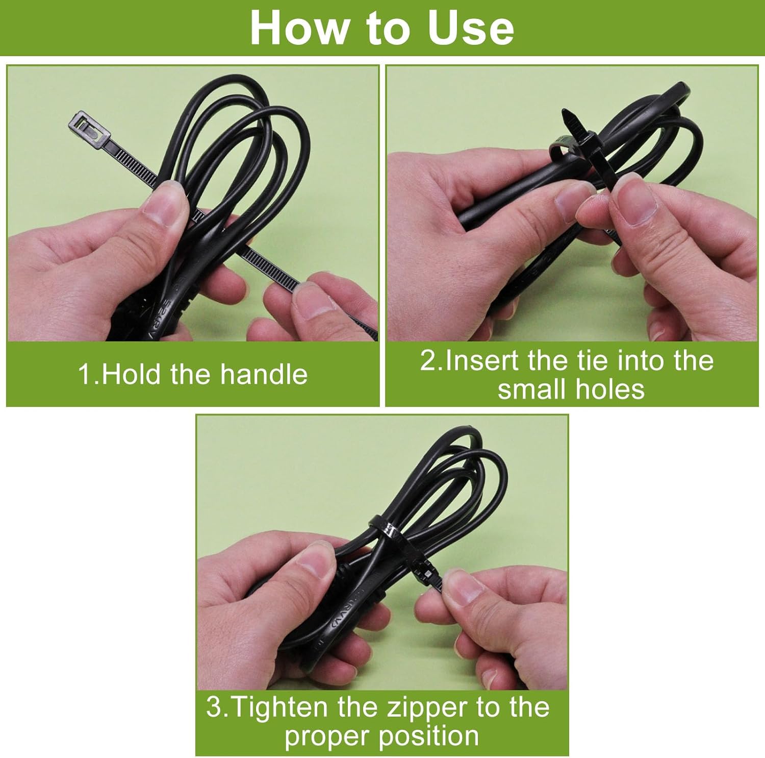 24 Inch Long Reusable Zip Ties, Heavy Duty Black Cable Ties Reusable, Adjustable Tie Wrap Non Slip Off, Releasable Wire Ties for Wire Management Outdoor Patio, 50 Pack