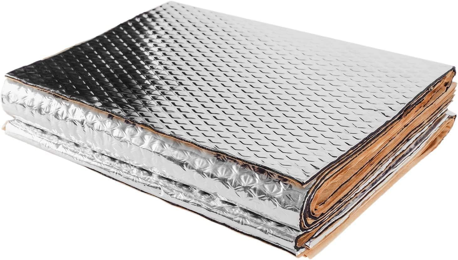 Car Sound Deadening Mat, Butyl Automotive Sound Deadener, Audio Noise Insulation and Dampening, 3mm Thick Self-Adhesive Soundproofing And Shock-Absorbing Plate (80cm*46cm)
