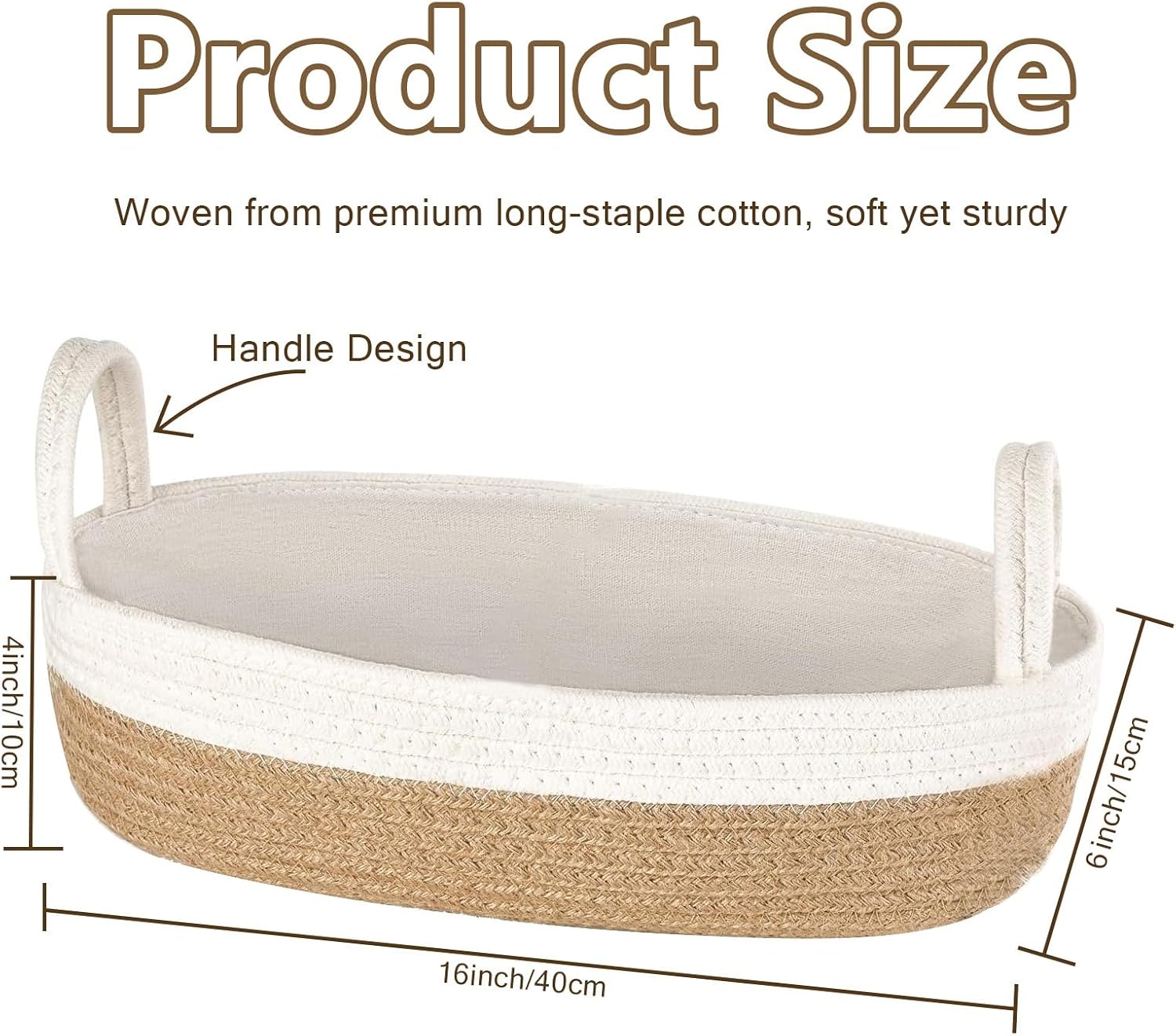 Bathroom Countertop Organizer Basket, Cotton Rope Woven Storage Basket Toilet Paper Decorative Basket For Bathroom Cotton Rope Decor Basket