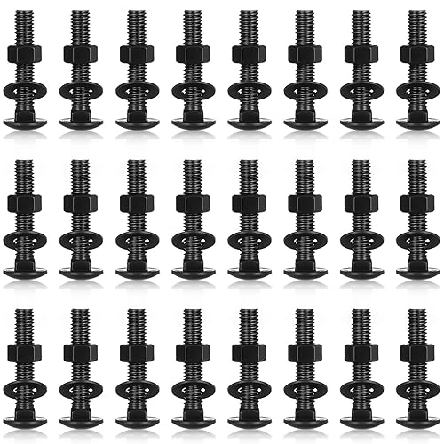Miniatura 13 de Zonon 25 Juegos de Pernos de Carruaje y Tuercas de Acero Inoxidable de 1/4-20 x 1-1/2 pulgadas, Cabeza Redonda Cuello Cuadrado, Pernos de Carruaje