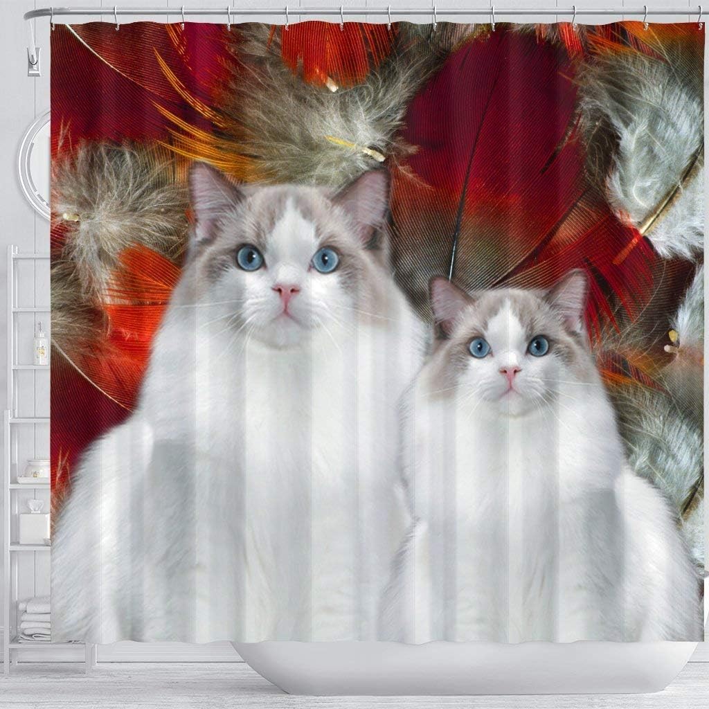 Ragdoll Dog Print Shower Curtains