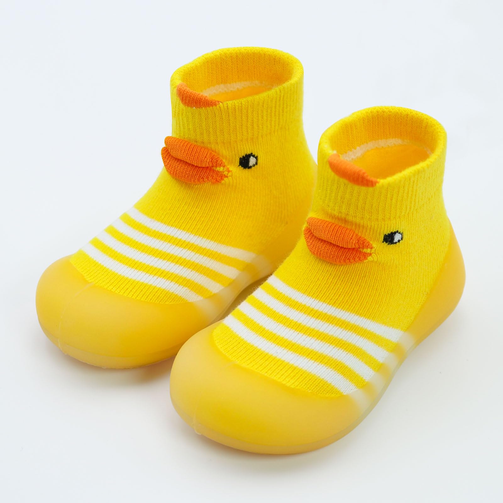 1 par de zapatos de bebé calcetines de bebé zapatos antideslizantes para niños niñas suela de goma suave zapatos deportivos amarillo rosa gris