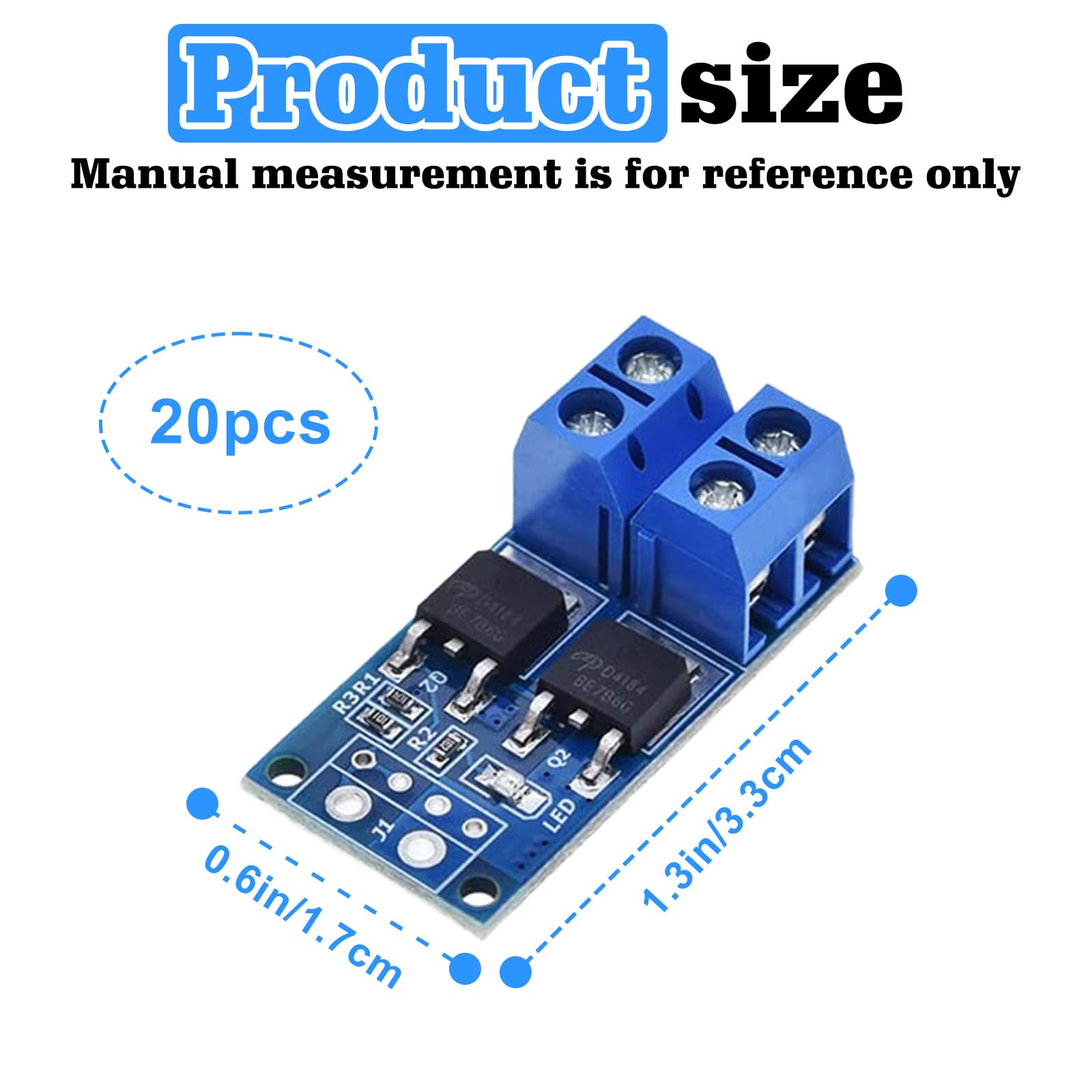 Modulo driver MOSFET 5V-36V 15A 30A 400W PWM regolatore
