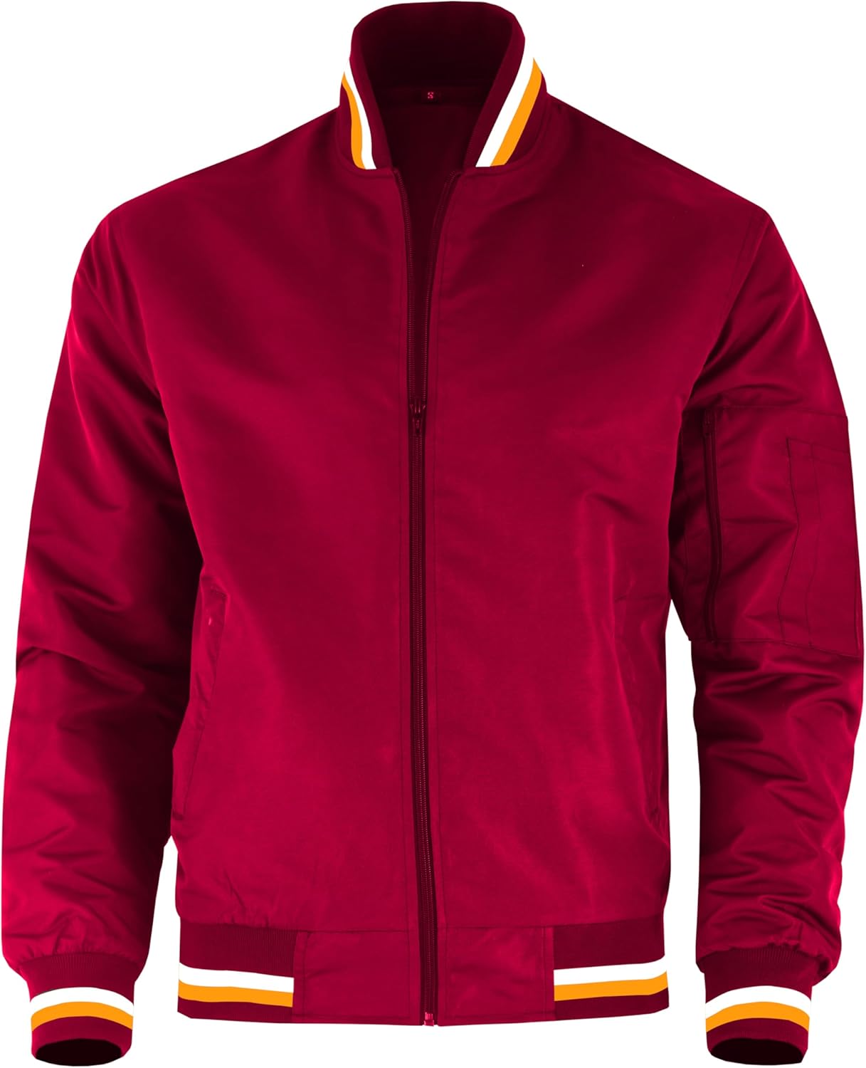 Deckra Men's Varsity Jacket Mid Season Sprinng Lightweight Outwear Sports Bomber Rib Kinit Casual Jacket Coat