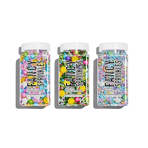 Fancy Sprinkles Juego de espolvorear de huevo de Pascua de edición limitada con purpurina comestible para hornear, decoración de pasteles y galletas