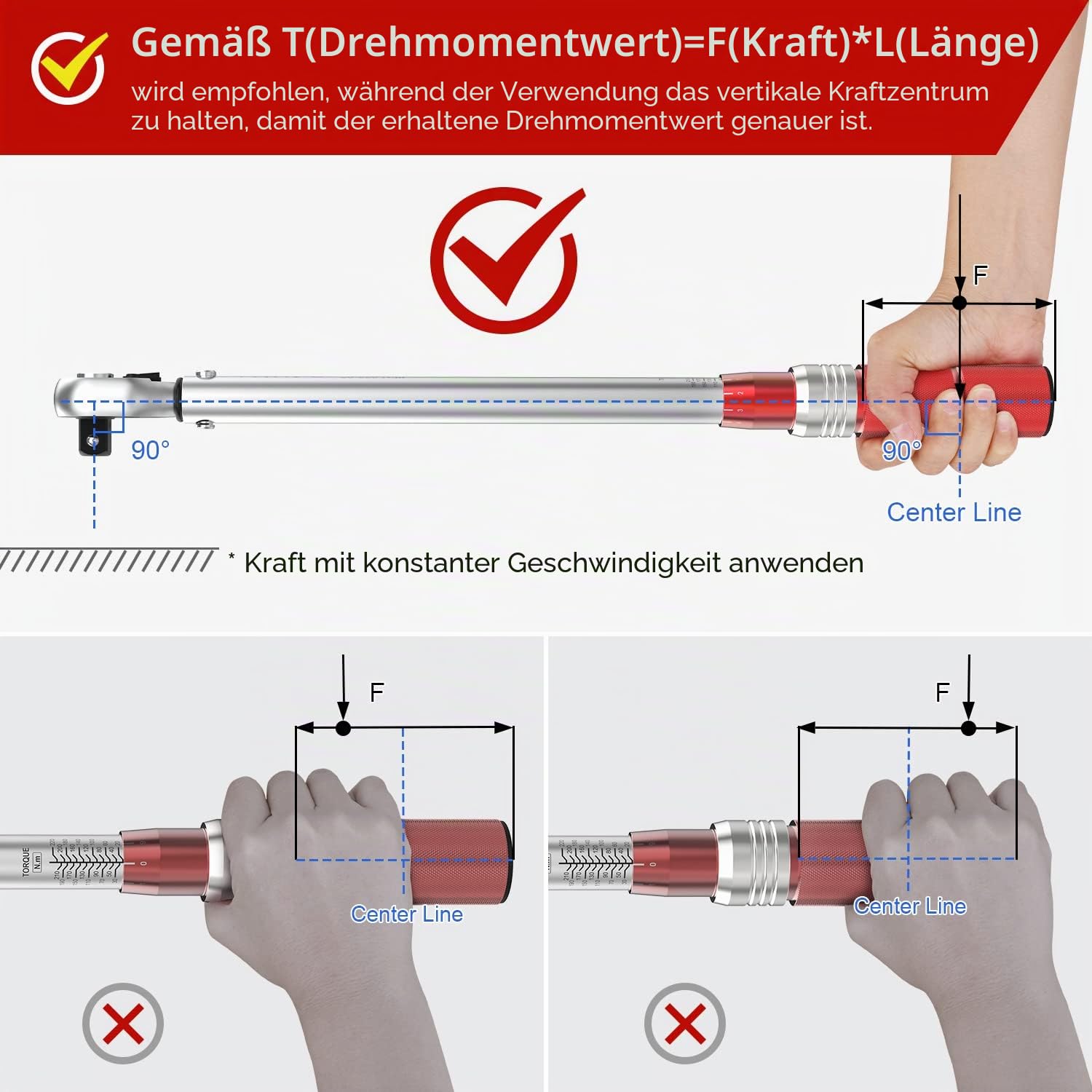 VANPO Drehmomentschlüssel 1/2", 20-220 Nm Drehmoment-Schlüssel 8 tlg. Set, ± 3% Fehlergenauigkeit mit 2 Verlängerung, 5 Stecknüsse 17mm, 19mm, 21mm, 23mm,24mm Reifenschlüssel für Auto, LKW, Motorrad | 8-tlg. Drehmomentschlüssel Set: 5 Nüsse (17/19/21mm)