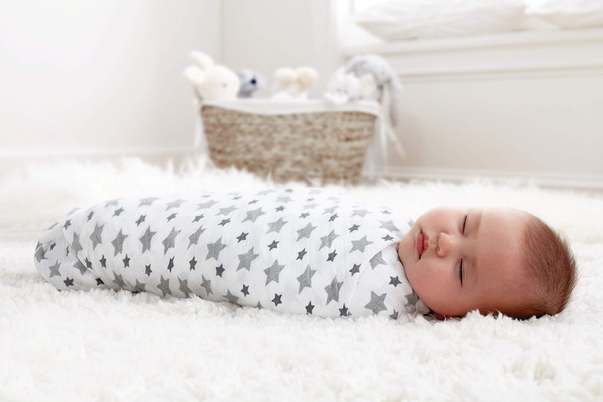 Aden + Anais, Panno multifunzione per neonato in mussola di cotone, grandi dimensioni, set da 2 pz.