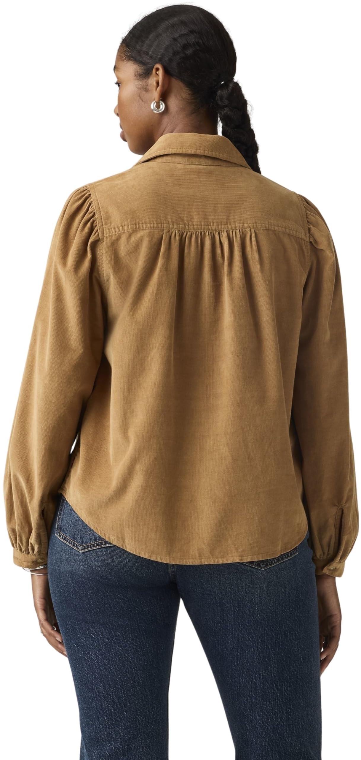 Levi's Mujer Camisa Western Journey Corduroy de Pana con Cuello francés