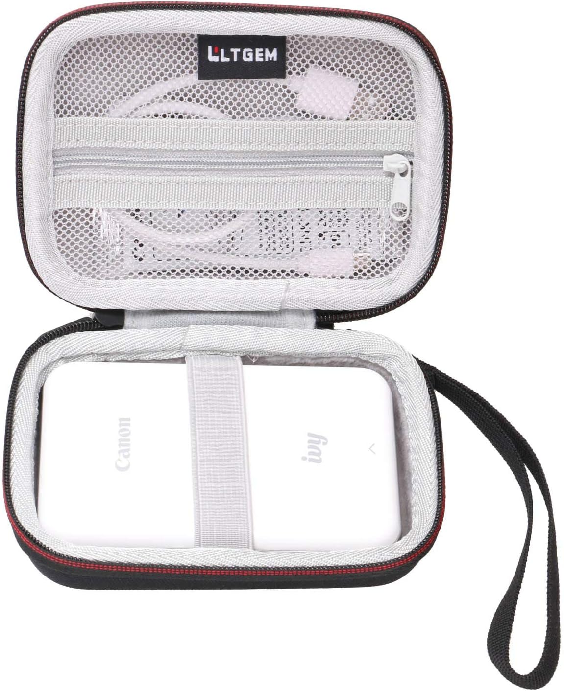 LTGEM Hard Case for Canon Ivy 2 Mini/Ivy Mini Photo Printer and Canon Ivy CLIQ CLIQ+ CLIQ 2 CLIQ+2 Instant Camera Printer(Black + Gray)
