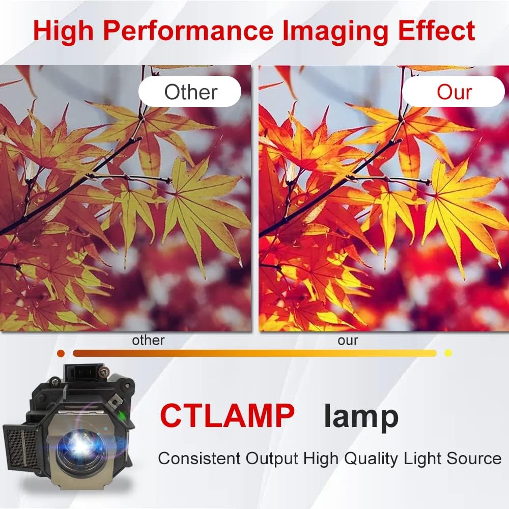 A+ Quality EP62 Replacement Projector Lamp Bulb with Housing Compatible with elplp62 EB-G5450WU EB-G5500 EB-G5600 H346A H346B H351A H352B PowerLite 4100