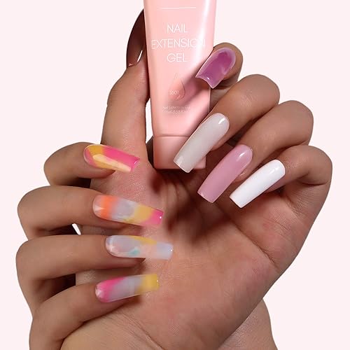 Miniatura 4 de Makartt Kit de uñas de polietileno kit de extensión de uñas de 16 colores kit de gel de uñas de gel de uñas de gel capa base capa superior arte de