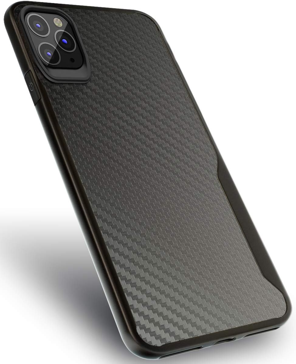 iPhone 11 Pro Max Case | 10ft. Drop Tested | Carbon Case | Ultra Slim | Lightweight | Scratch Resistant | Wireless Charging | Compatible with Apple iPhone 11 Pro Max - Black
