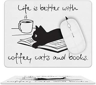 黒猫 おもしろ かわいい 猫柄 レザー マウスパッド デスクマット オフィス 防水 まうすぱっど 滑り止め 耐久性が良い レーザー/光学式マウス対応 ゲーミングマウスパッド おしゃれ