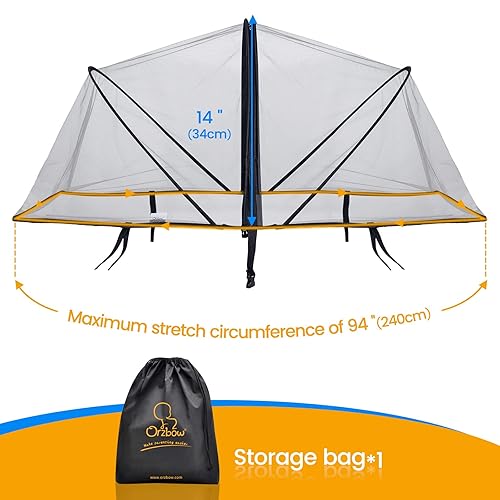 Miniatura 14 de Orzbow Mosquitera universal para cochecito, cochecito de bebé con cremalleras bidireccionales y bolsa de almacenamiento, cubierta de mosquito