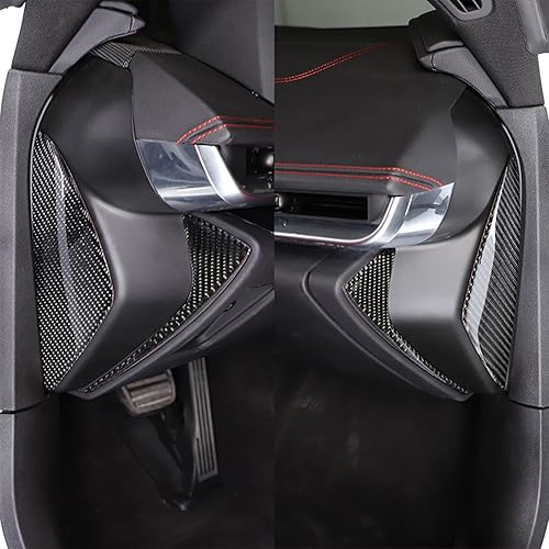 Panel de puerta lateral de fibra de carbono real 3D suave para automóvil adorno antichoque compatible con Corvette C8 Stingray Z06 Z51 2020 2021