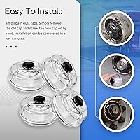 Vista 6 de 183772-KIT Kit de tapa de aceite de repuesto de cubo de remolque de 4 pulgadas compatible con cubierta de rodamiento Dexter 10K-16K y ejes 10K