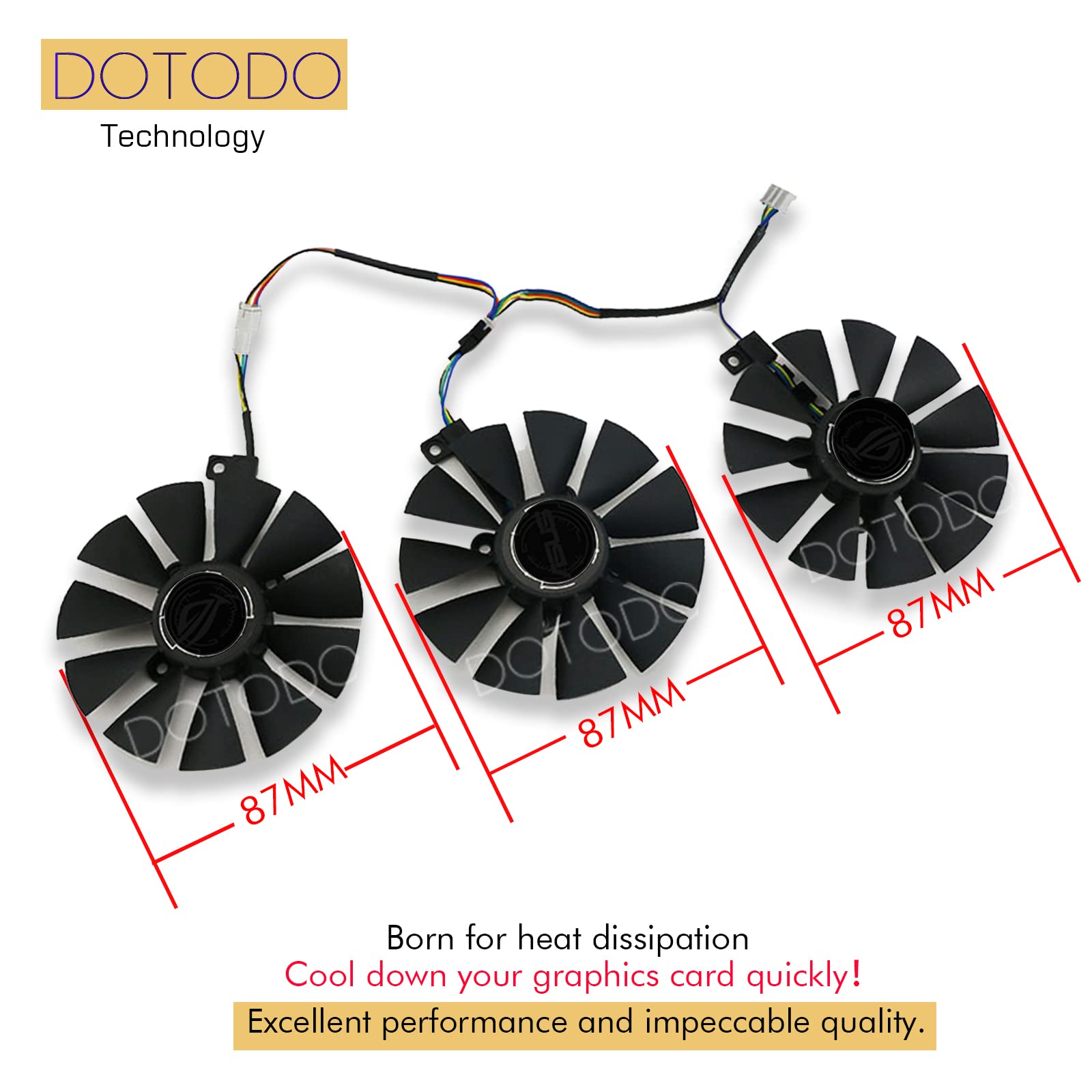 87 mm FDC10U12S9-C FDC10H12S9-C T129215SU Ventilateur pour carte graphique ASUS GTX 980 Ti R9 390X 390 GTX 1060 1070 1080 Ti RX 480 RX480