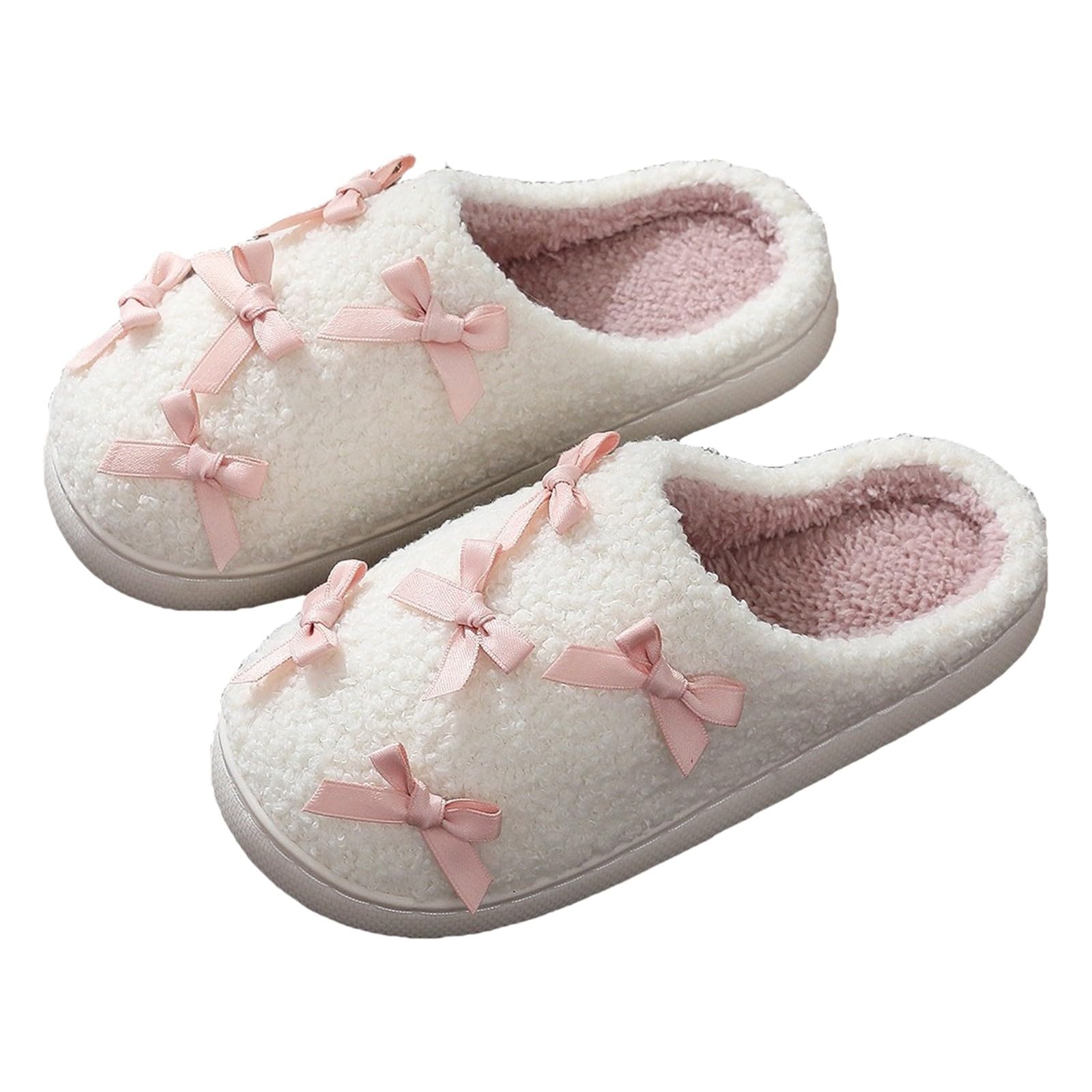 Zapatillas de estar por casa de invierno para mujer, de felpa, suaves, cálidas, para invierno, antideslizantes, ligeras, suaves, para hombre y mujer