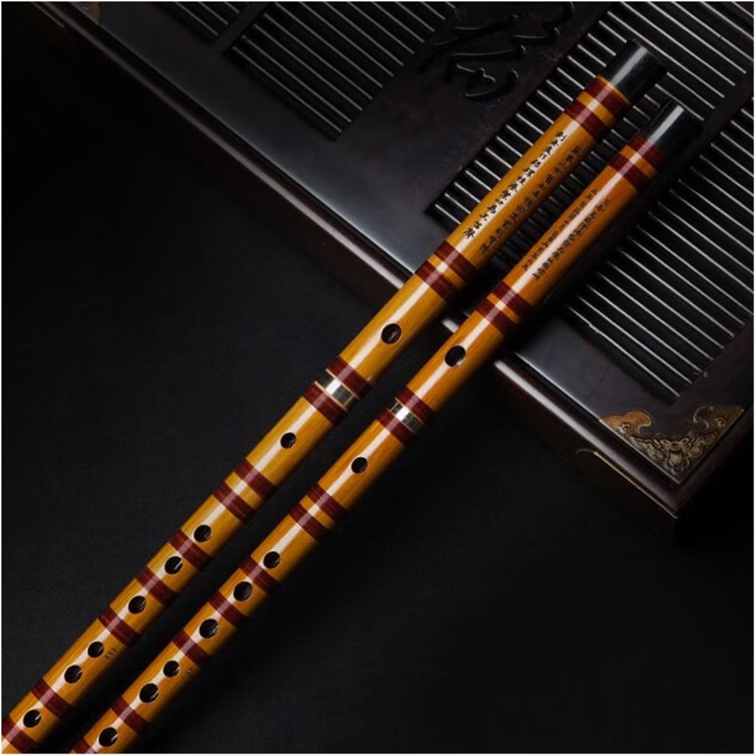 竹笛楽器 竹笛プロの木管楽器伝統的な(C Key) 高品質 竹笛専門楽器中国