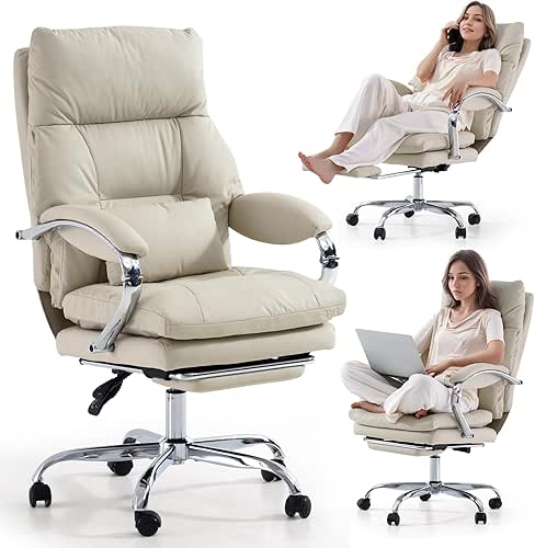 LEAGOO Office Chair with Foot Rest, Ergonomic Executive Office Chair
