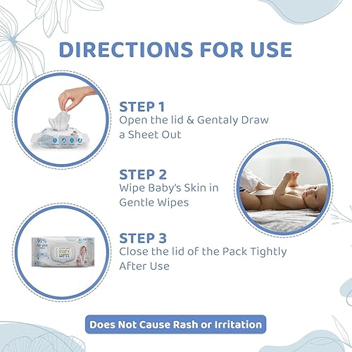 Miniatura 6 de Natural Care Sensitive - Toallitas húmedas para bebés con tapa, tela vegetal 100% biodegradable, sin fragancia, aloe vera y vitamina E,