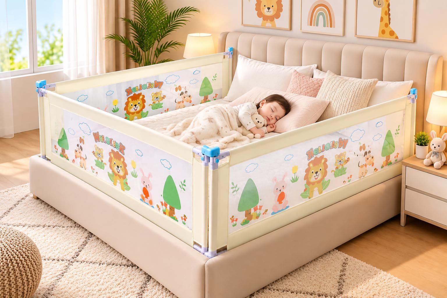 Safe-O-Kid Bed Rail Guard - Baby Safety Barrier -21
