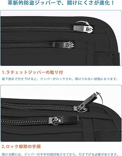 Miniatura 4 de travel inspira Cinturón de dinero de viaje con soporte delgado antirrobo para pasaporte con bloqueo RFID para viajes, cartera de viaje oculta debajo