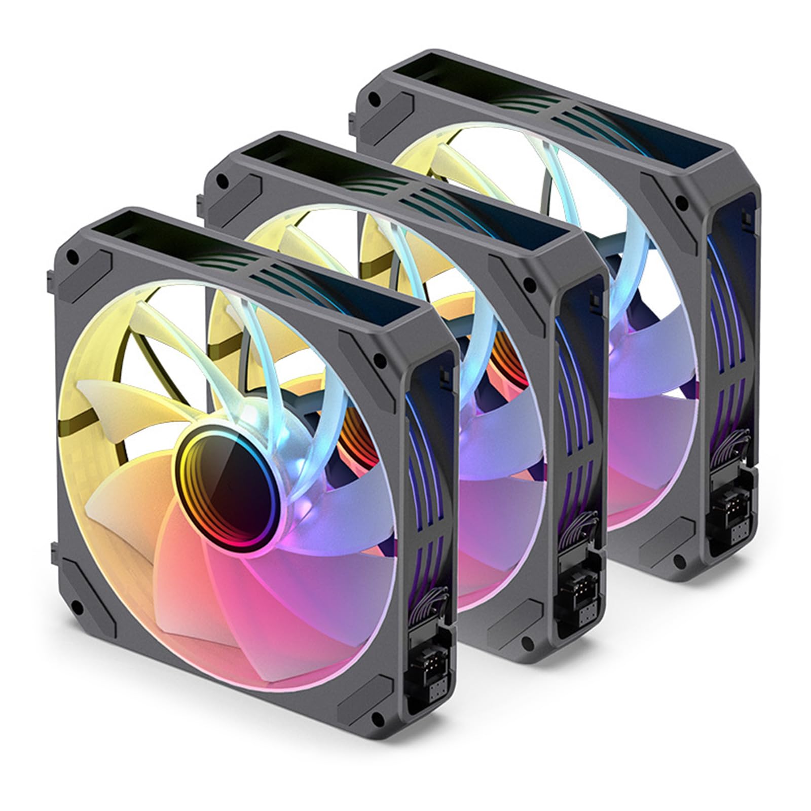 Computergehäuse Lüfter, 120 mm ARGB Lüfter für Computergehäuse, Sync, CPU Kühler, Kühler, buntes Gehäuse, 5 V, 3-polig, PWM