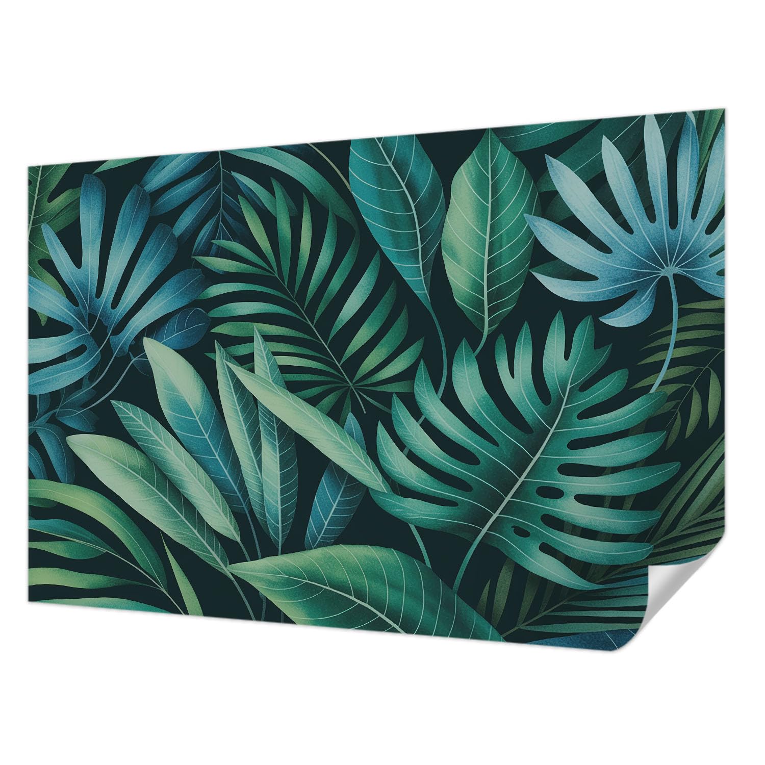 Papier peint adhésif feuilles tropicales 104x70 cm Tulup pour mur