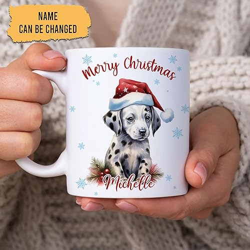 Vista 82 de Hyturtle Regalos personalizados para amantes de las ardillas, con sombrero de Papá Noel, taza de café de cerámica con nombre personalizado, taza