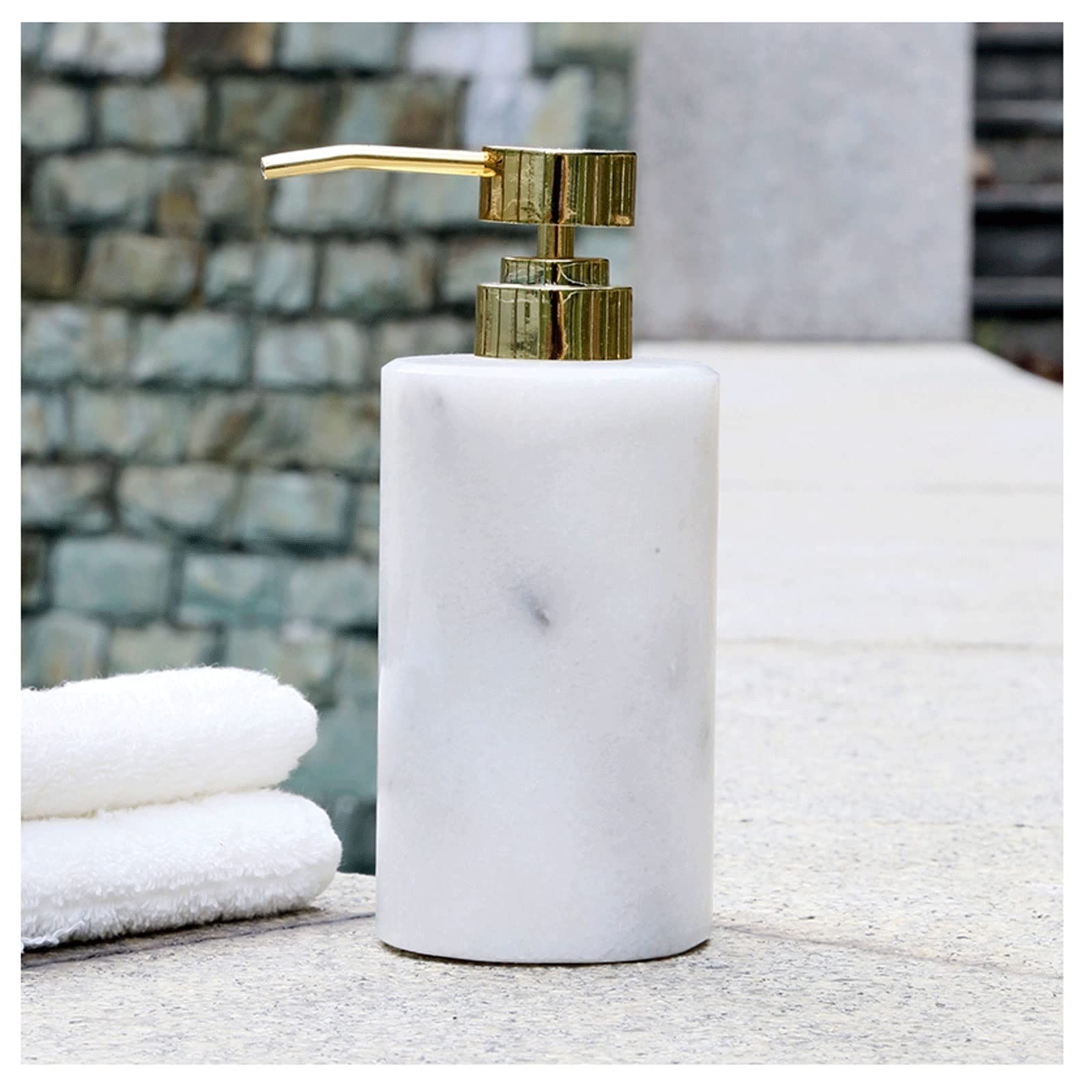 Contenitore erogatore liquido Distributore di sapone in ceramica Distributore di sapone ricaricabile Pompa per sapone da lavandino della cucina Utilizzato per shampoo, gel doccia, pompa per lozio