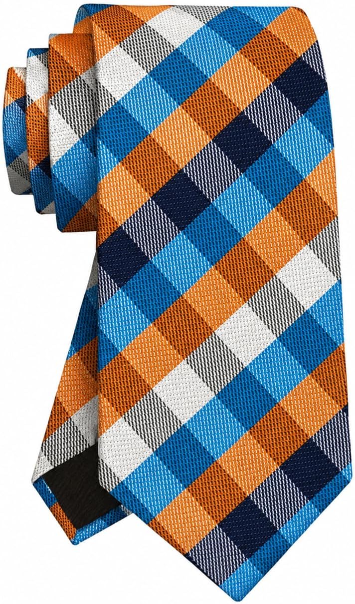 Gravata masculina xadrez/listrada de 8 cm de largura Jacquard clássica para negócios, casamento, dança, formatura, xadrez