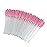 G2PLUS 100PCS Disposable Mascara Brushes, Crystal Lash Brush Makeup Kit, Adjustable Eyelash Spoolies for Eyelash Extensions, Eyebrow and Makeup (White + Pink)