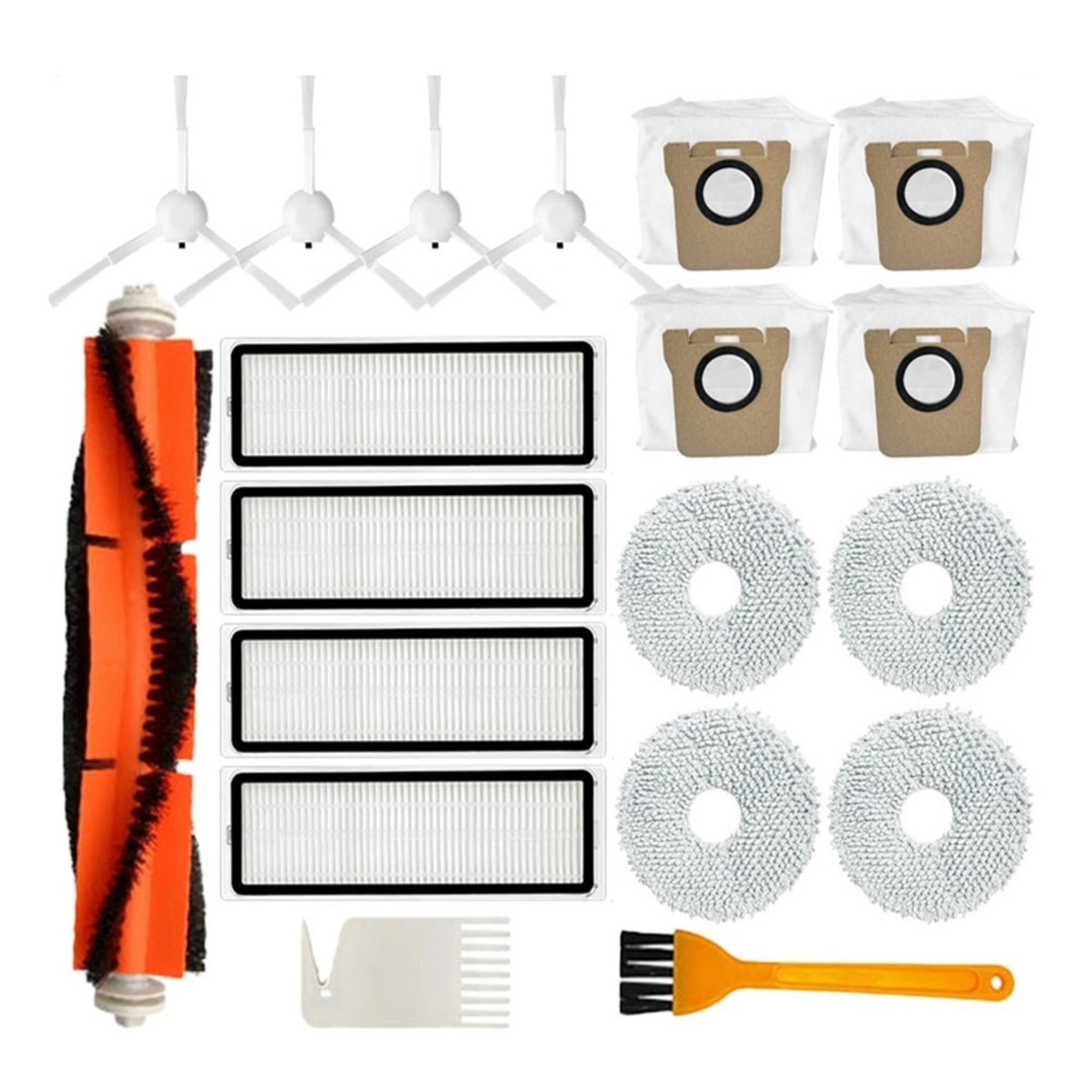 WALDOR Main Side Brush Hepa Filter Dust Bag Mop Cloth, Compatible for Xiaomi Robot Vacuum X10+ X10 Plus B101GL Spare Parts Accessories