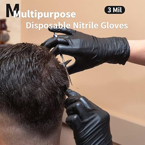 Miniatura 9 de Powder-Free Nitrile Exam GlovesS-XL Box100 Light Duty Work Gloves for Cooking Cleaning Mechanics-Chemical Resistan