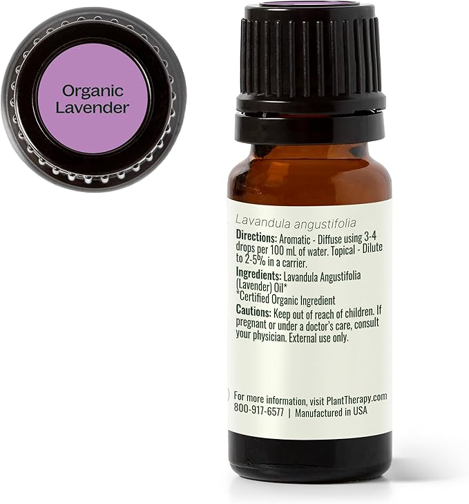 Aceite Esencial de Lavanda Orgánico 100% Puro 10 mL miniatura 8