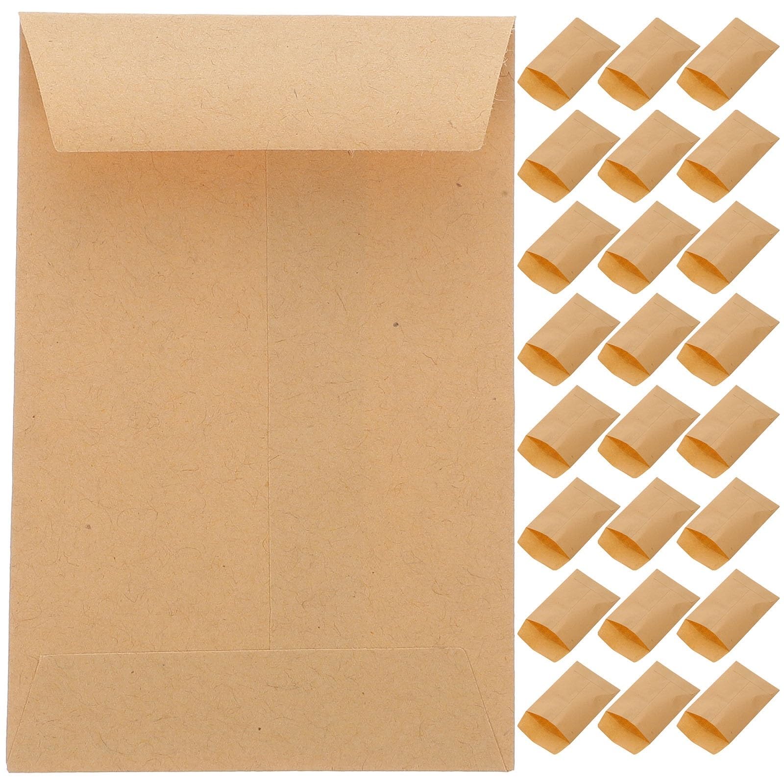 Lot de 300 petites enveloppes en papier kraft pour le stockage de timbres