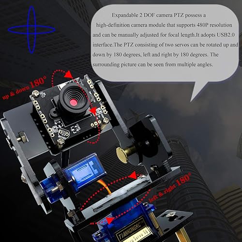 Miniatura 5 de Yahboom Kit de robot AI para chasis de tanque para Raspberry Pi 4B, kit de inicio de cámara Python, proyecto de ciencia electrónica programable DIY