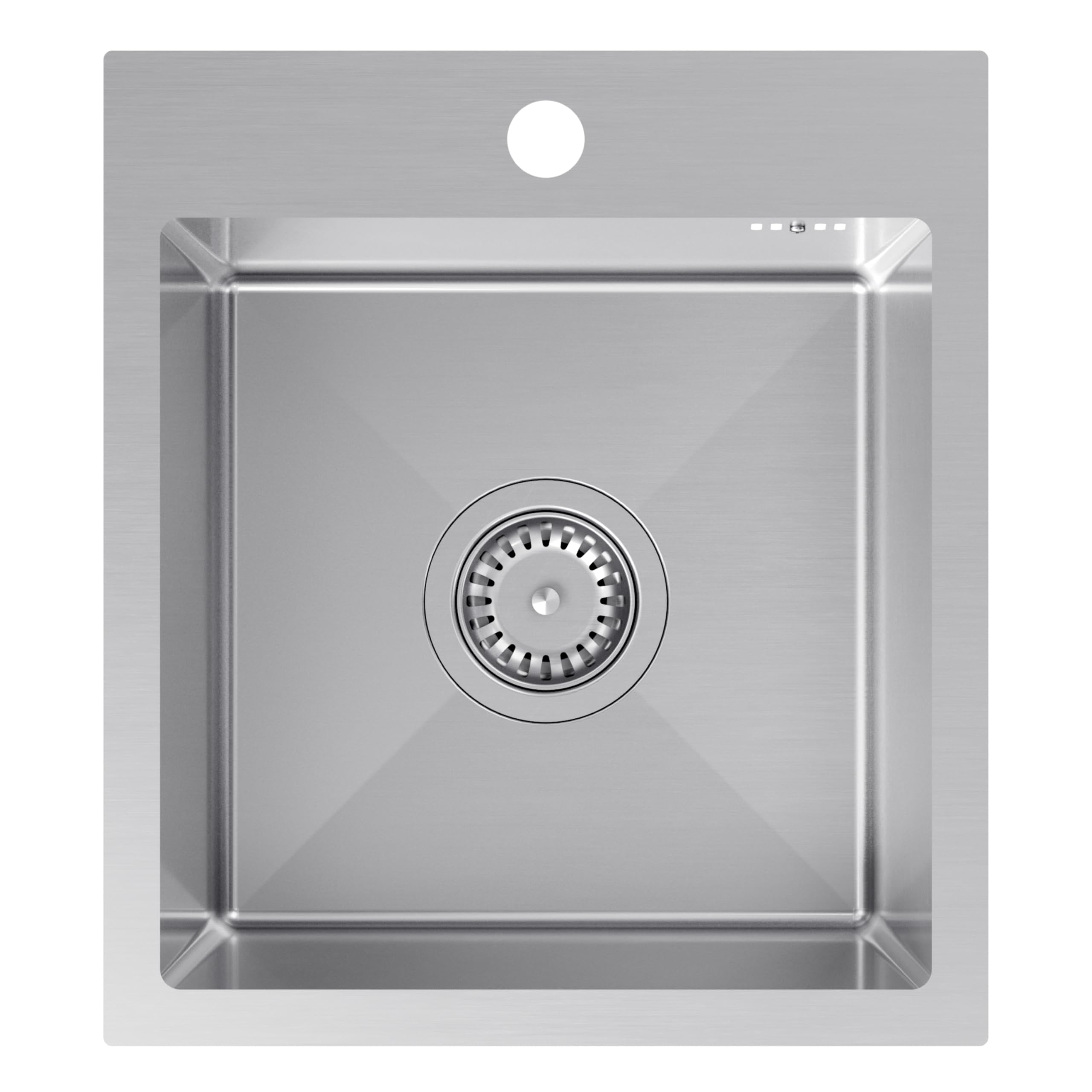 SINK Quality Lavello Cucina 40x45 cm | Acciaio Inox 304 | Vasca Singola Antigraffio PVD | Insonorizzato e Anticondensa | Sifone Salvaspazio Incluso | Ideale per Base 40 cm