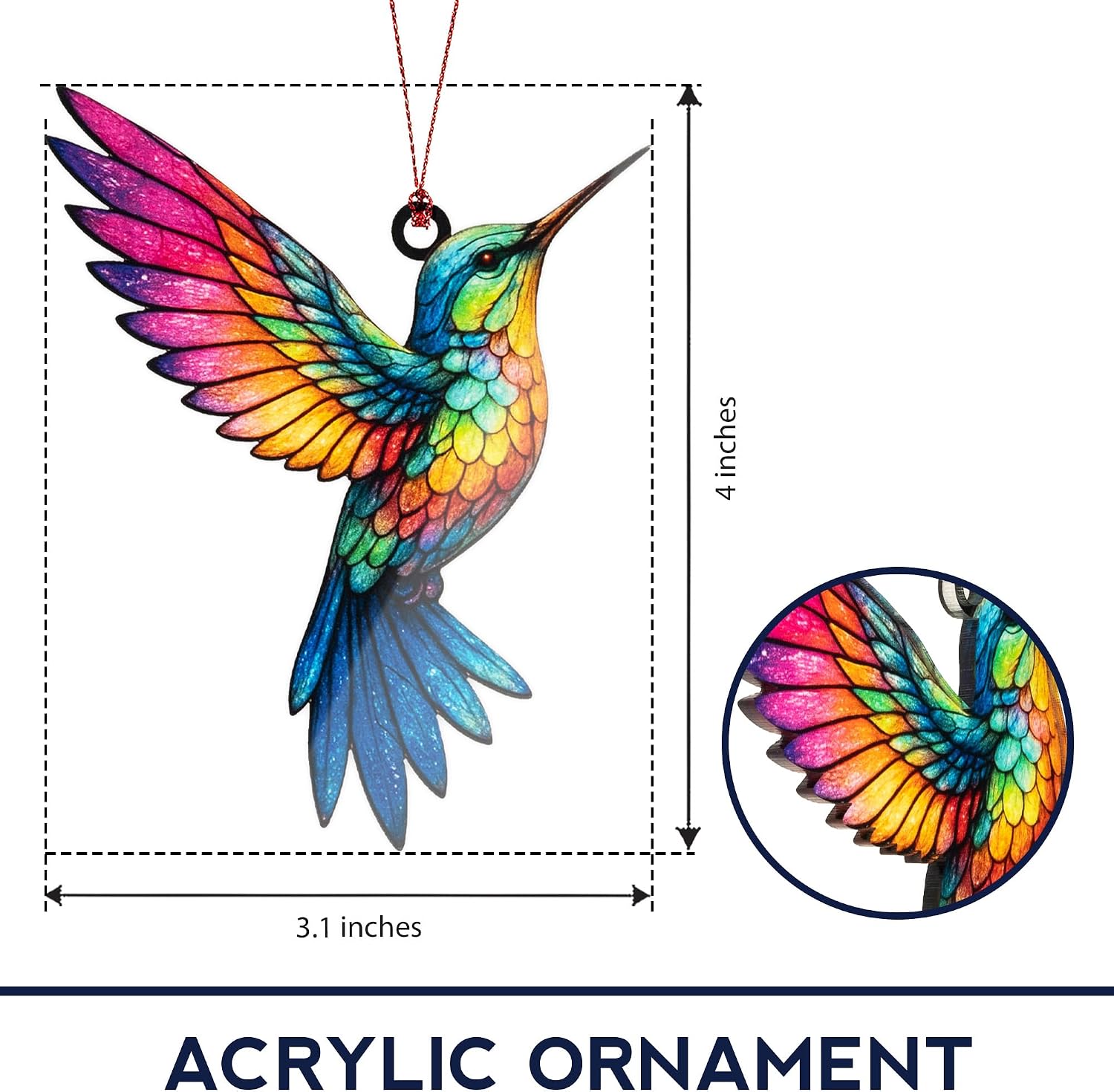 Hummingbird Gifts for Women - Christmas Ornament 2026 - Beautiful Christmas Ornaments Decorative Hummingbird with Meaningful Story Card Humming Bird Valentines Birthday Teacher Gift