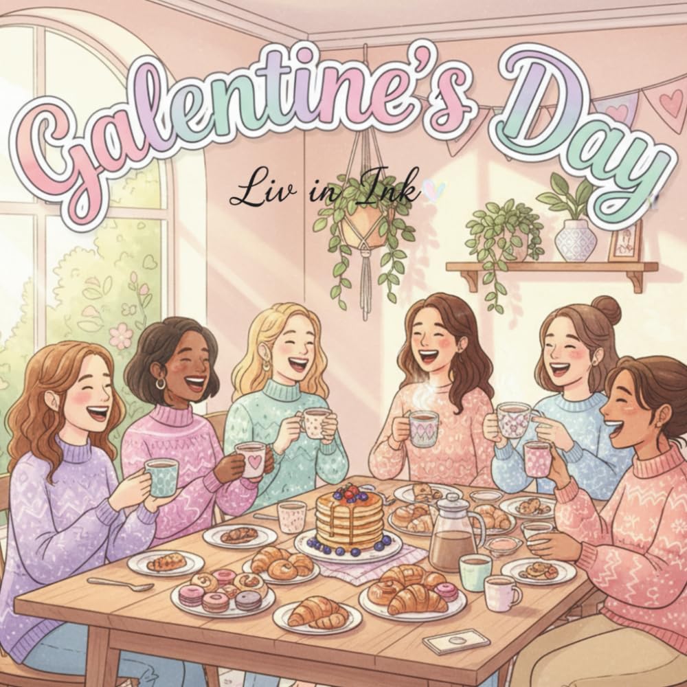 Galentine’s Day Coloring Book for Adults and Teens: A Cute and Calming Coloring Book Celebrating Friendship with Cozy Hobbies, Sweet Moments, and Feel-Good Vibes