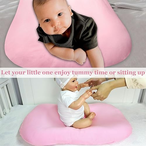 Miniatura 7 de Hooyax Fundas para tumbonas de bebé para recién nacidos, suave algodón orgánico extraíble para tumbonas de bebé y tumbonas nido de bebé, color rosa