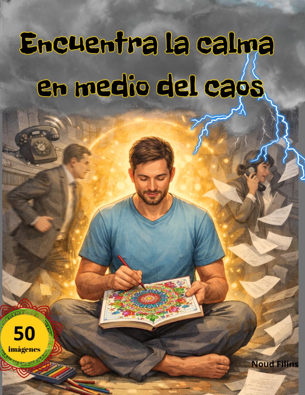 Encuentra la calma en medio del caos:: 50 patrones creativos de mindfulness para adultos