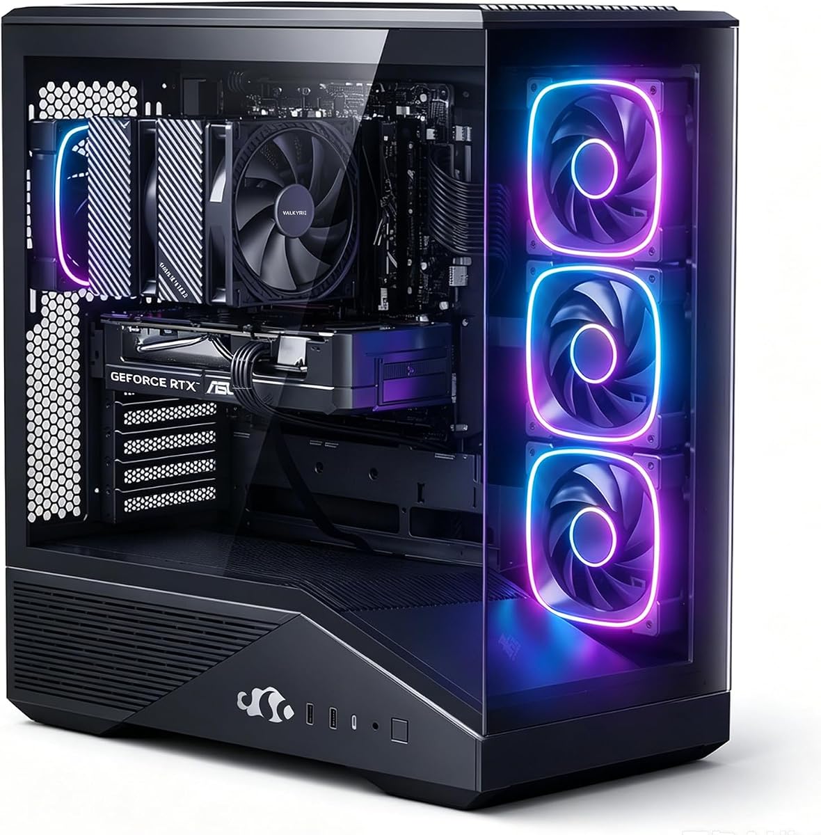 NIMO Gaming AI Desktop, GeForce RTX-5060 16GB DDR5 RAM 1TB SSD | Intel i5-14400F(Up to 3.6GHz beat i7-11700) 650W 80+ Gold PSU ARGB Fan x4, Prebuilt PC Business & Digital Nomads Streaming