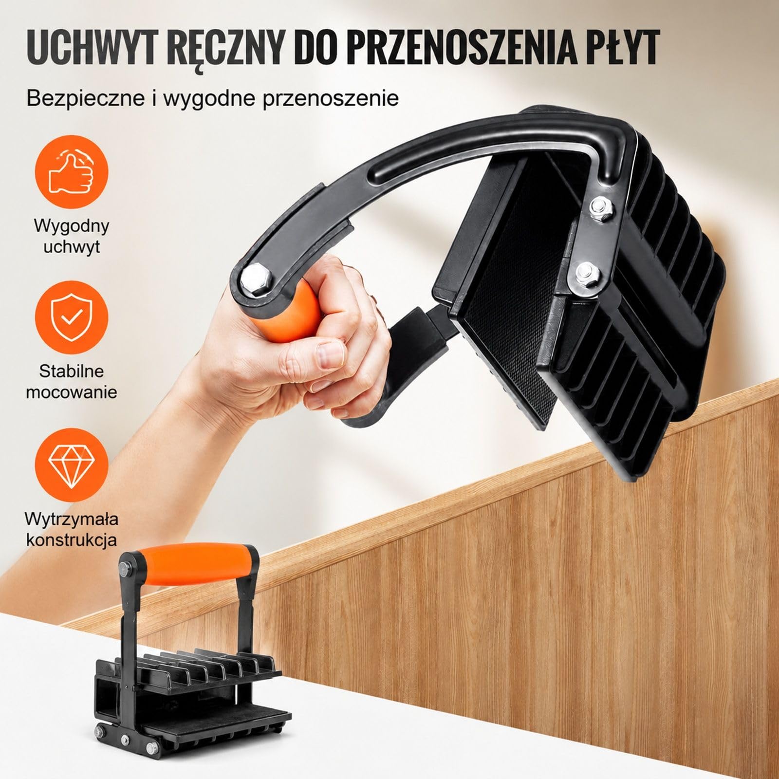 2 sztuki nośników do paneli ze sklejki i płyt gipsowych, ręczne narzędzie do przenoszenia płyt