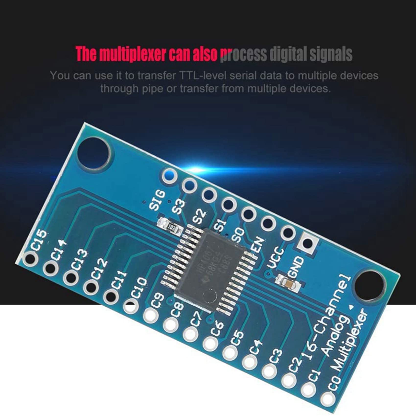 Ruitutedianzi 20Pcs 16CH Analogue Multiplexer Module 74HC4067 CD74HC4067 Precise Module Digital Multiplexer MUX Breakout Board