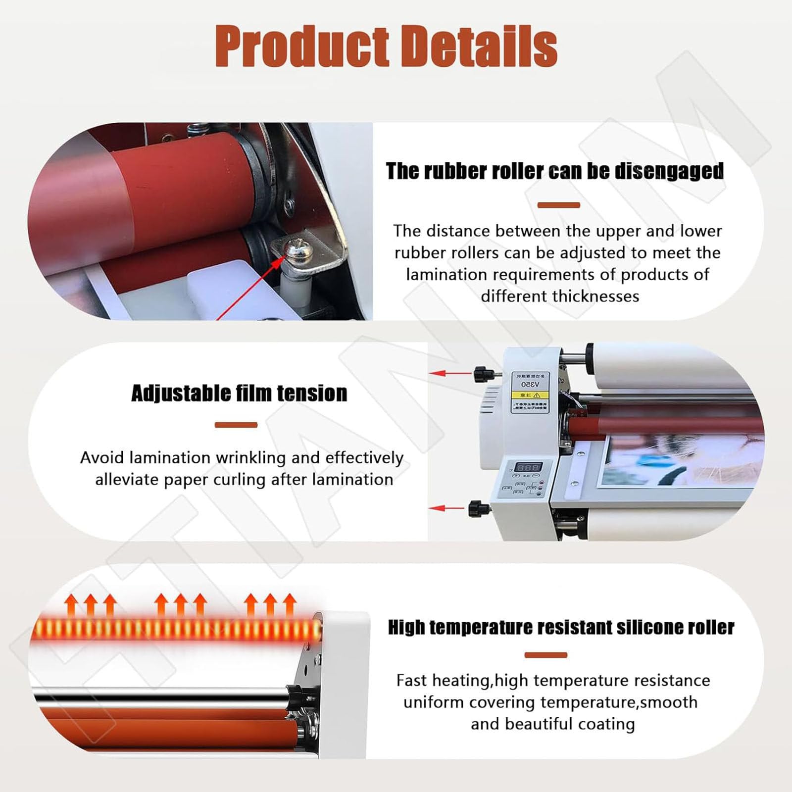 Laminator do folii termicznej i folii zimno-na gorąco, idealny do ochrony papieru komercyjnego, domowego, szkolnego i biurowego