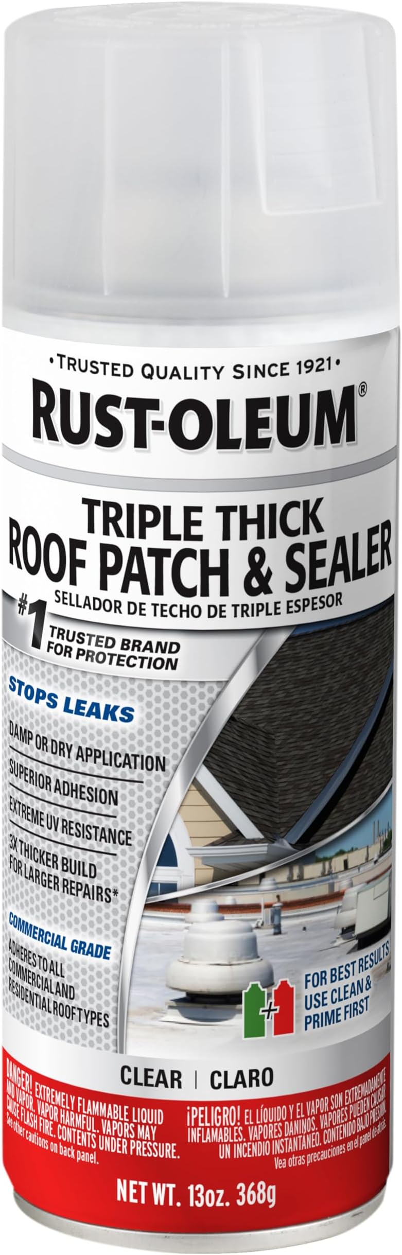 Rust-Oleum Triple Thick Roof Patch and Sealer Spray, 13 oz, Clear